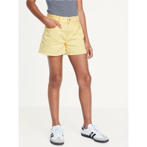 Oldnavy High-Waisted Pop-Color Frayed-Hem Shorts for Girls Hot Deal