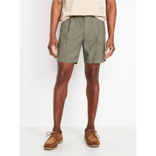 Oldnavy Slim Linen-Blend Chino Shorts -- 7-inch inseam