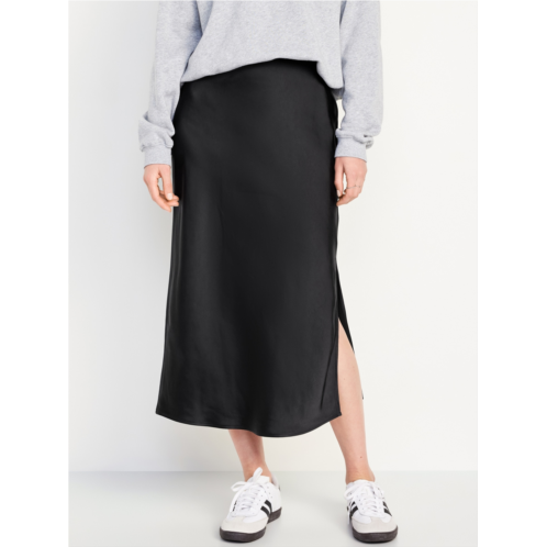 Oldnavy High-Waisted Satin Midi Slip Skirt Hot Deal
