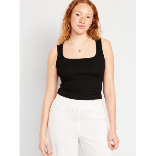 Oldnavy Square-Neck Textured Tank Top Hot Deal