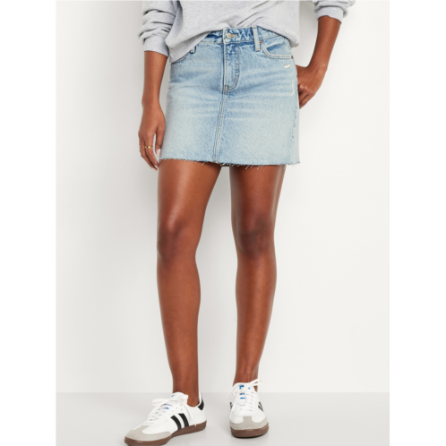 Oldnavy Mid-Rise OG Straight Cut-Off Jean Mini Skirt