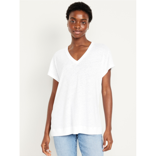 Oldnavy Oversized Linen-Blend Tunic T-Shirt