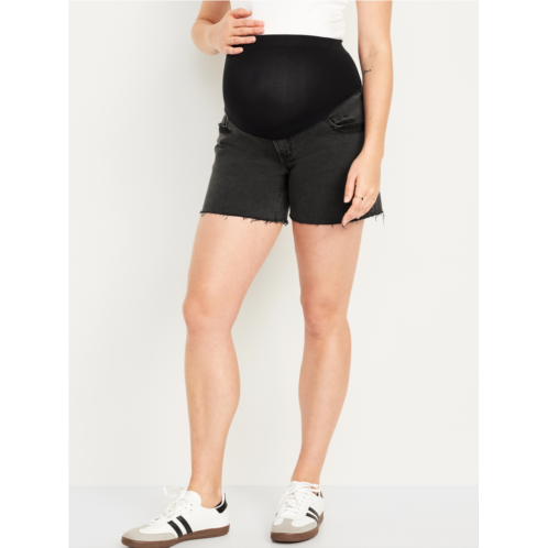 Oldnavy Maternity Full-Panel Boyfriend Jean Shorts -- 5 -inch inseam Hot Deal