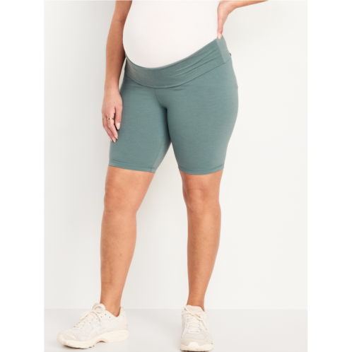 Oldnavy Maternity Rollover-Waist PowerChill Biker Shorts -- 8-inch inseam Hot Deal