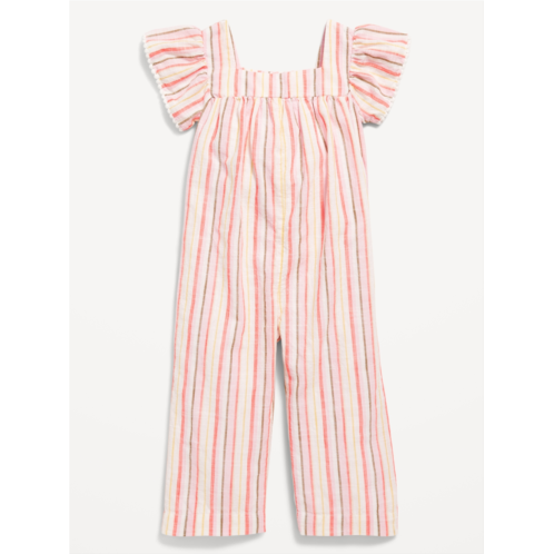 Oldnavy Flutter-Sleeve Cropped Wide-Leg Jumpsuit for Toddler Girls Hot Deal