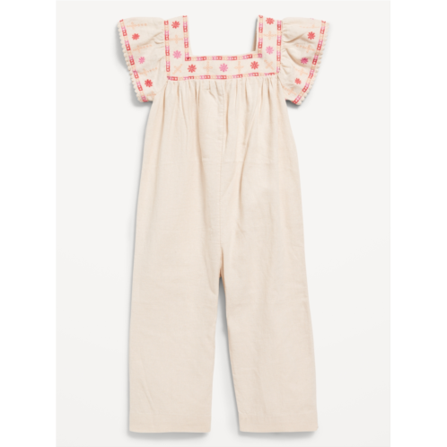 Oldnavy Printed Linen-Blend Wide-Leg Jumpsuit for Toddler Girls