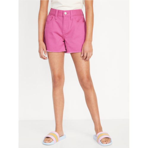 Oldnavy High-Waisted Pop-Color Frayed-Hem Shorts for Girls Hot Deal