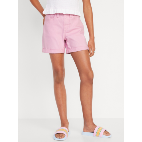 Oldnavy High-Waisted Double-Rolled-Cuff Midi Shorts for Girls