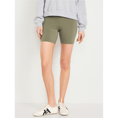 Oldnavy High Waisted Jersey Biker Shorts for Women -- 6-inch inseam