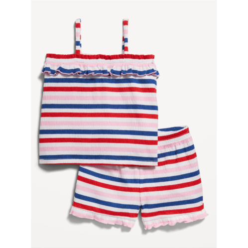 Oldnavy Sleeveless Ruffle Top and Shorts Set for Toddler Girls