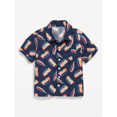 Oldnavy Printed Short-Sleeve Pocket Shirt for Toddler Boys