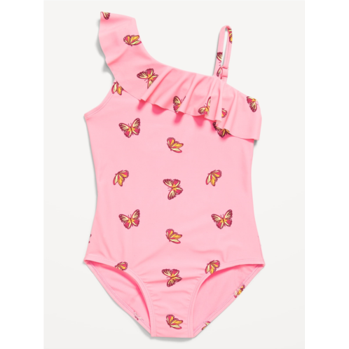 Oldnavy Printed Ruffled One-Piece Swimsuit for Girls Hot Deal