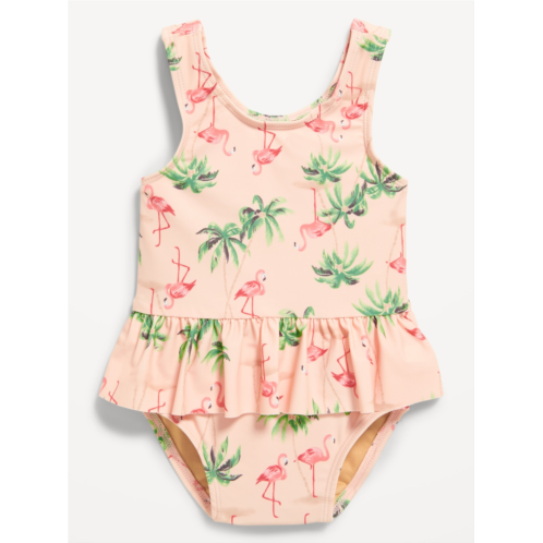 Oldnavy Printed Ruffled One-Piece Swimsuit for Baby Hot Deal