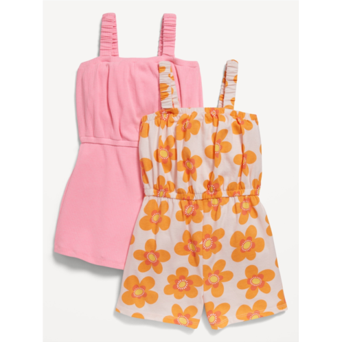 Oldnavy Sleeveless Rib-Knit Romper 2-Pack for Toddler Girls Hot Deal