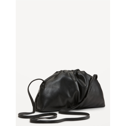 Oldnavy Faux-Leather Gathered Clutch Crossbody Bag