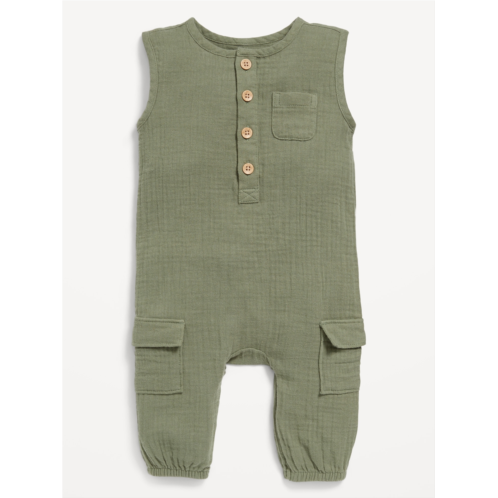 Oldnavy Sleeveless Henley Pocket One-Piece Jumpsuit for Baby