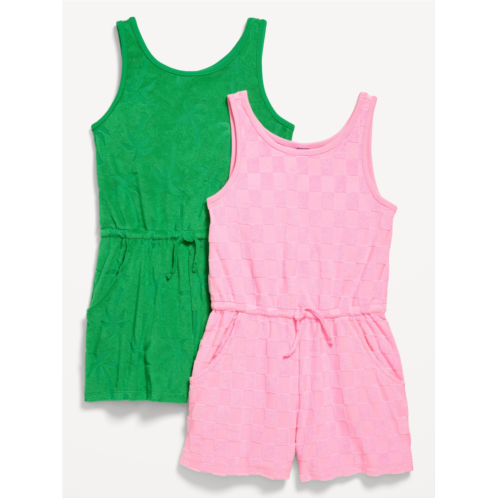 Oldnavy Sleeveless Terry Cinched-Waist Romper 2-Pack for Girls