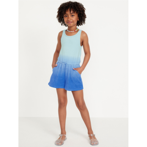 Oldnavy Sleeveless Terry Cinched-Waist Romper for Girls Hot Deal