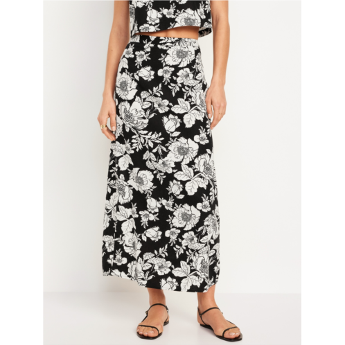 Oldnavy High-Waisted Linen-Blend Maxi Skirt