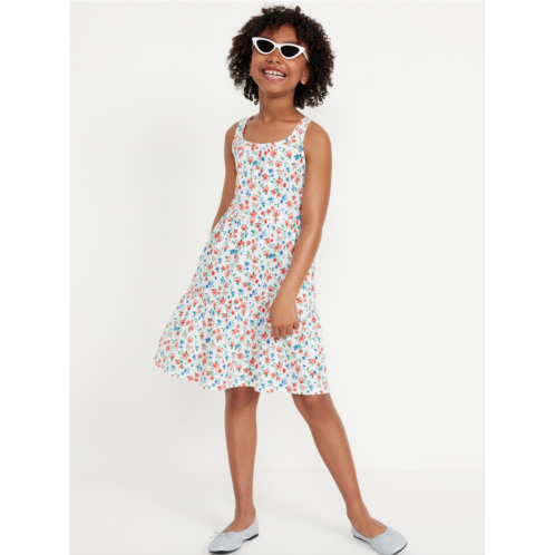 Oldnavy Printed Sleeveless Tiered Dress for Girls Hot Deal