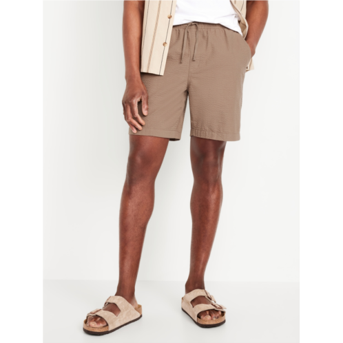 Oldnavy Seersucker Jogger Shorts -- 7-inch inseam Hot Deal