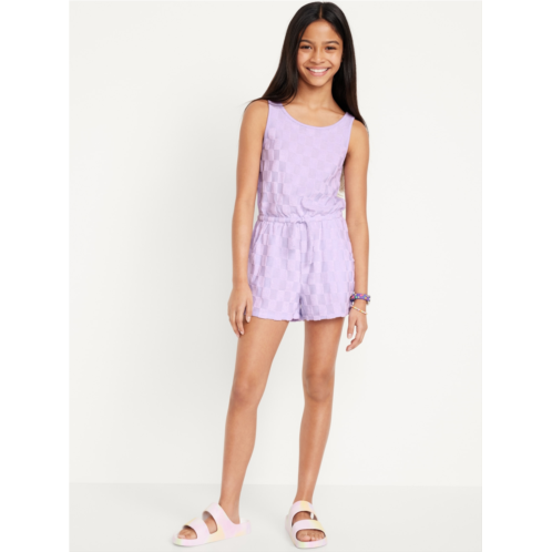 Oldnavy Sleeveless Terry Cinched-Waist Romper for Girls Hot Deal
