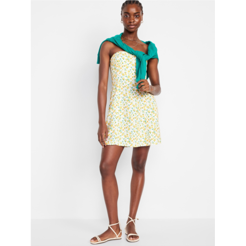 Oldnavy Fit & Flare Linen-Blend Mini Dress
