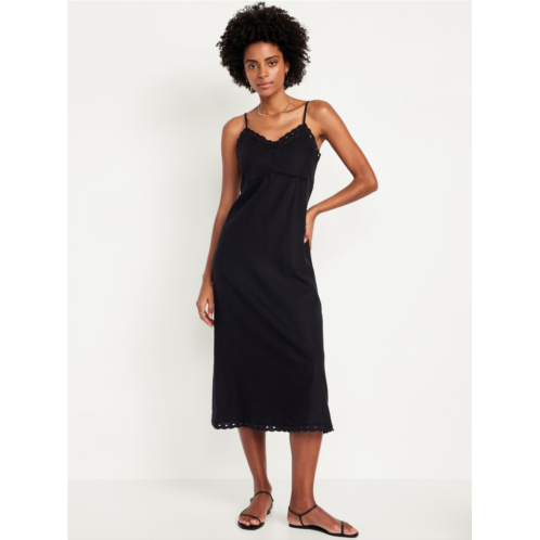 Oldnavy Linen-Blend Cami Midi Dress Hot Deal