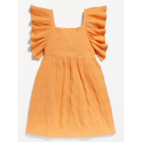 Oldnavy Textured Ruffle Short-Sleeve Smocked Dress for Toddler Girls Hot Deal