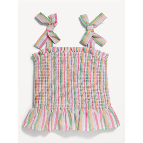 Oldnavy Sleeveless Bow-Tie Smocked Textured Dobby Top for Toddler Girls