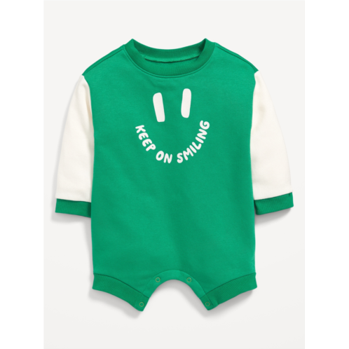 Oldnavy Unisex Long-Sleeve Graphic Sweatshirt Romper for Baby