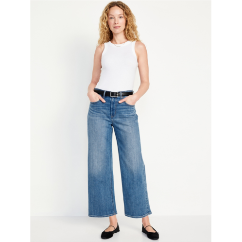 Oldnavy Extra High-Waisted Wide-Leg Crop Jeans