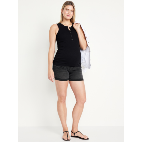 Oldnavy Maternity Full-Panel OG Straight Jean Shorts -- 5-inch inseam Hot Deal