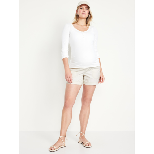 Oldnavy Maternity Rollover-Waist OGC Chino Shorts -- 5-inch inseam Hot Deal