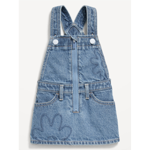 Oldnavy Zip-Front Embroidered Skirtall Jean Dress for Baby