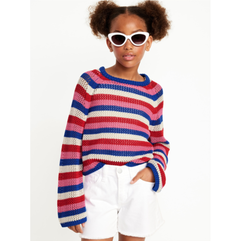 Oldnavy Striped Crochet-Knit Sweater for Girls