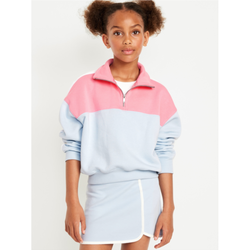 Oldnavy Long-Sleeve Quarter Zip Sweatshirt for Girls Hot Deal
