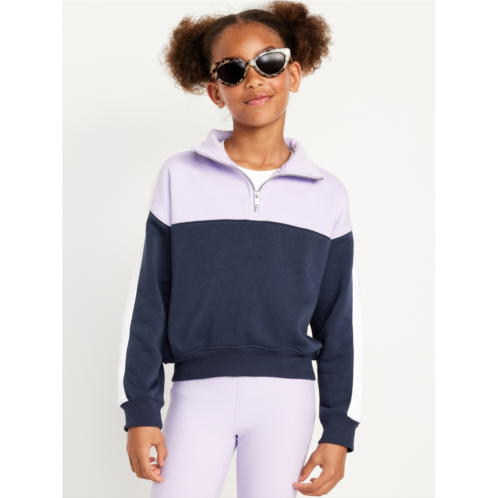 Oldnavy Long-Sleeve Quarter Zip Sweatshirt for Girls Hot Deal