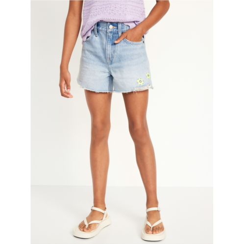 Oldnavy High-Waisted Frayed-Hem Jean Shorts for Girls Hot Deal