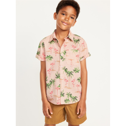 Oldnavy Short-Sleeve Printed Poplin Shirt for Boys