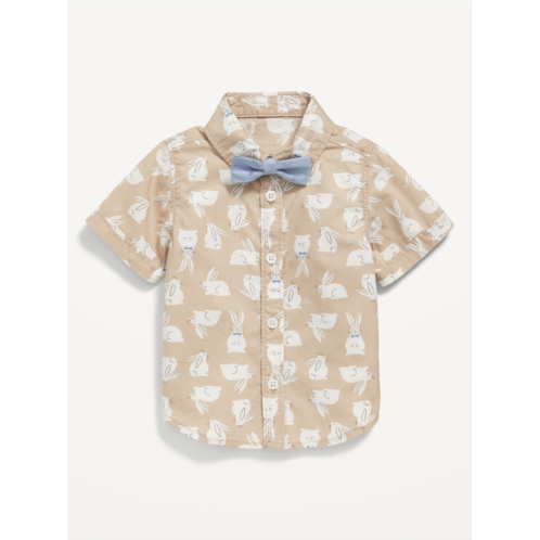 Oldnavy Printed Poplin Shirt & Bow-Tie Set for Baby