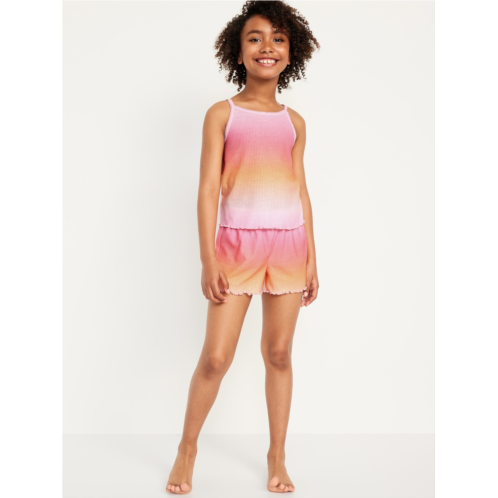 Oldnavy Printed Rib-Knit Pajama Tank and Shorts Set for Girls