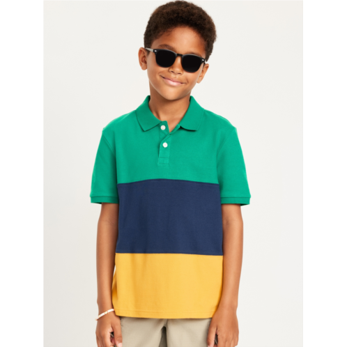 Oldnavy Short-Sleeve Color-Block Pique Polo Shirt for Boys Hot Deal