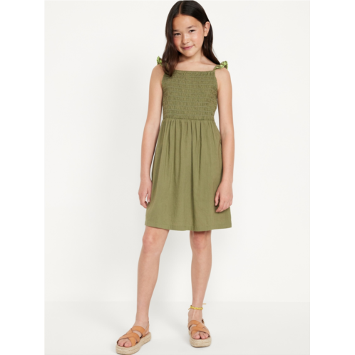 Oldnavy Sleeveless Fit and Flare Smocked Dress for Girls Hot Deal
