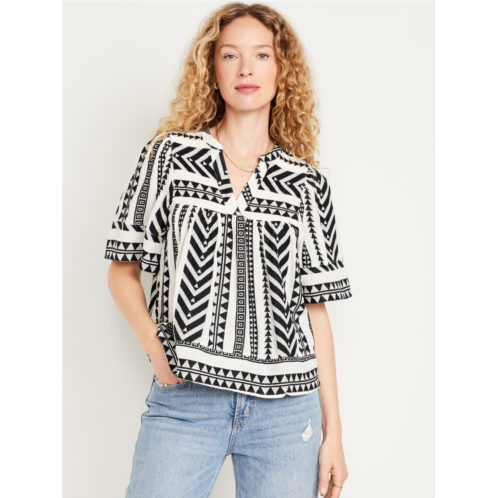 Oldnavy Split-Neck Textured Top Hot Deal