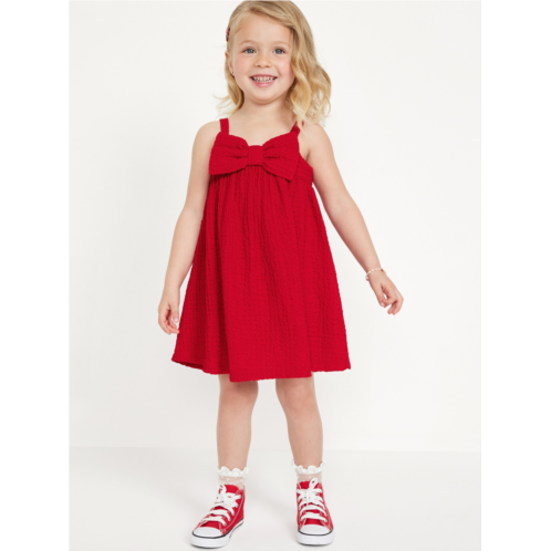 Oldnavy Sleeveless Textured Bow-Tie Dress for Toddler Girls