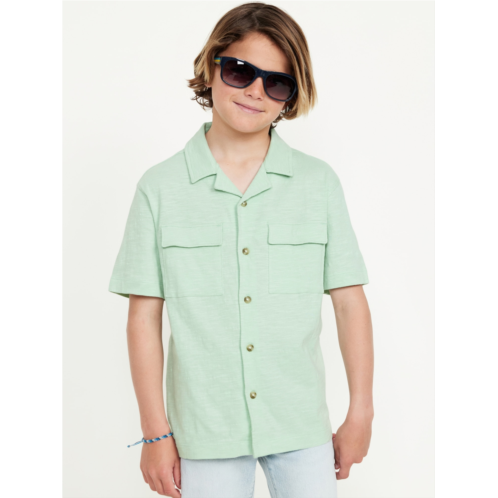 Oldnavy Short-Sleeve Soft-Knit Utility Pocket Shirt for Boys Hot Deal