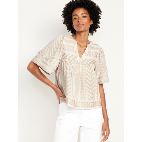 Oldnavy Split-Neck Textured Top