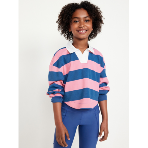 Oldnavy Collared Striped Pullover Top for Girls Hot Deal