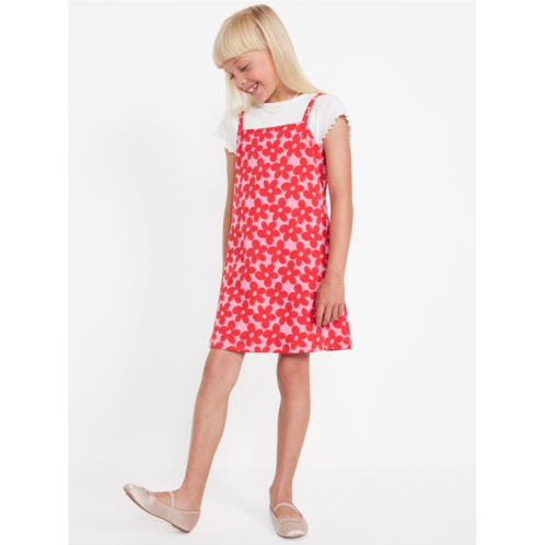 Oldnavy Sleeveless Fit and Flare Dress and T-Shirt Set for Girls